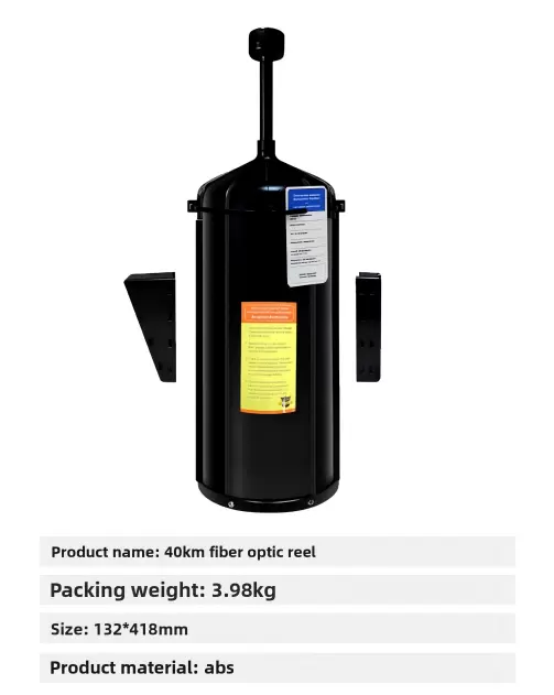 Drones equipados com bobinas de fibra óptica para alcances de 3 km, 5 km, 10 km, 15 km, 20 km, 30 km e 40 km.