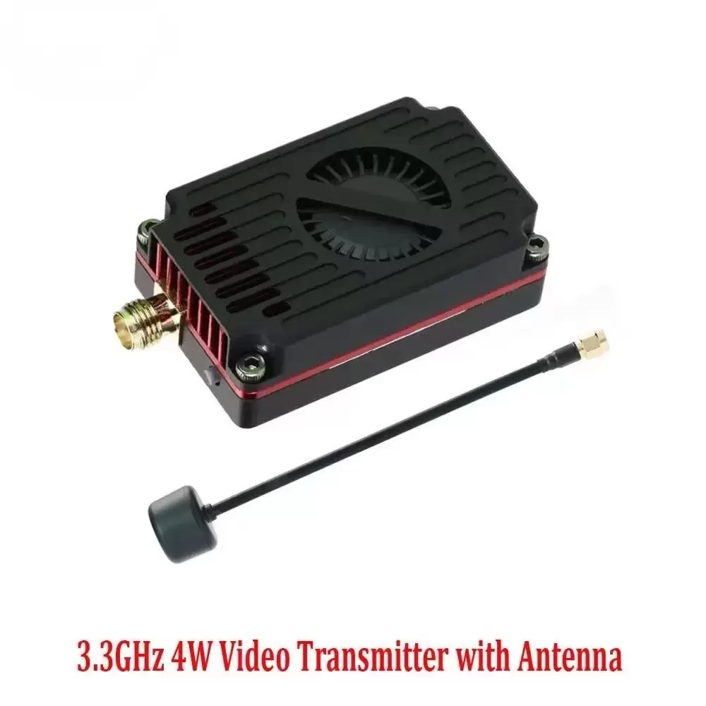 Conjunto transmissor de v&iacute;deo de 3,3 GHz e 4 W